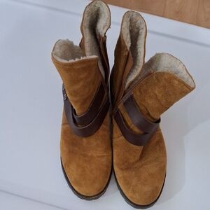 Suede, Sherpa Lined Ankle Boots